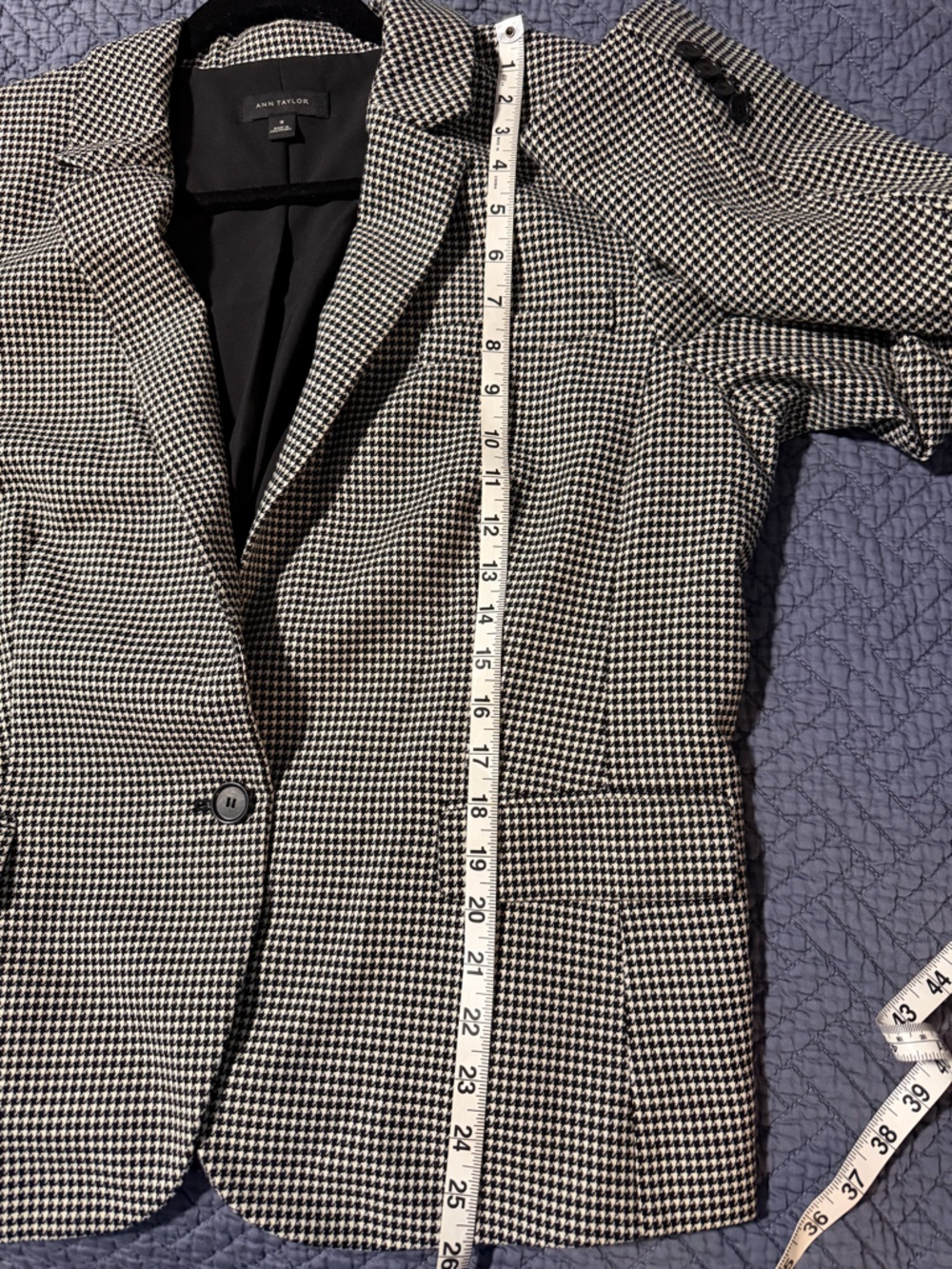 Ann Taylor Houndstooth Blazer - Size 18 - Picture 8 of 9
